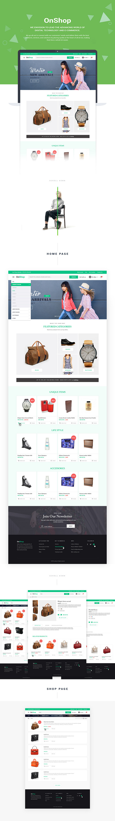 On Shop colthes delivery design inspiration digital marketplace e commerce design ecommerce fashion kids collection wensite landing page online shopping online store onshop product page shop shopping shopping cart ui uiux web design website