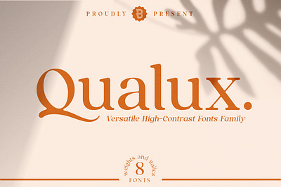 Qualux Fonts Family alternate branding casual classic contrast display elegant font high ligature logotype luxury quality retro rounded serif versatile vintage