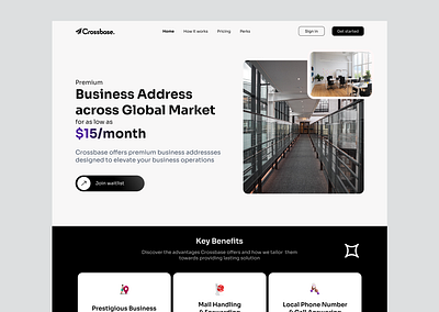 Crossbase Website company design landing page ui ux website