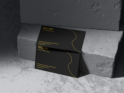 Minimal Business Card - Dark business card clean dark minimal mockup