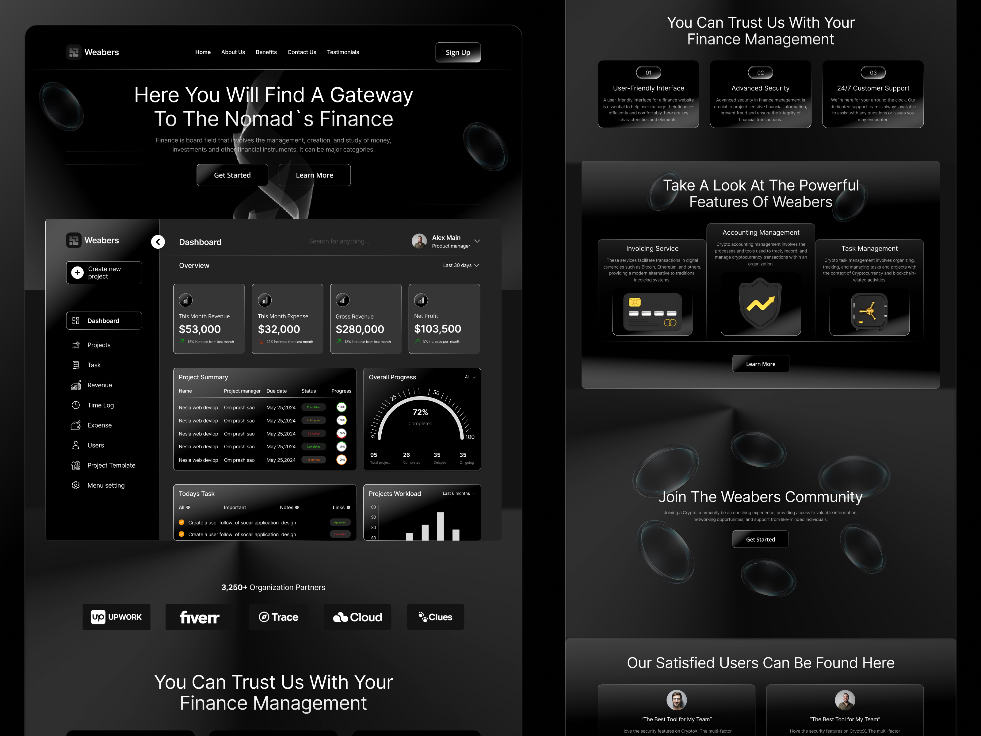 Example of Saas UI UX Design