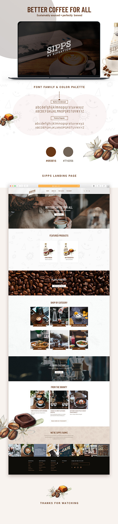 Sipps cafe coffee coffee bean coffee branding coffee cup coffee design coffee menu design coffee shop coffee shop design coffee website design system landing page mobile friendly design responsive design uiux design user interface web application web design web interface website design