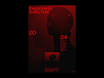 Elegance in every hue. clean design editorial fashion graphic grid layout minimalist photography poster presentation simple typography web