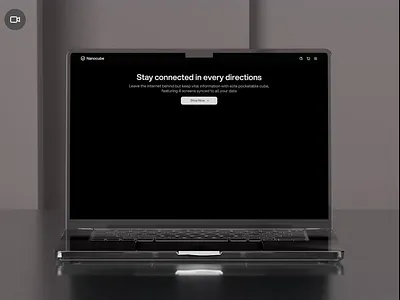 Landing page - Nanocube 3d 3d design animation cube dark mode hero how it work landing page product tech testimonial uiux uxui visual design widget