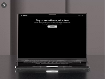 Landing page - Nanocube 3d 3d design animation cube dark mode hero how it work landing page product tech testimonial uiux uxui visual design widget