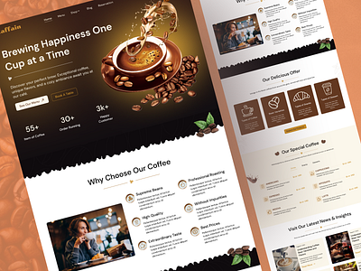 Coffee Shop Landing Page coffee coffee landing page coffee landing page design coffee shop