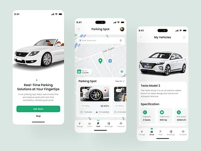 Car Parking Mobile App Design app app design booking car car park car spot find parking gps ios map maps mobil app design mobile app parking lot parking spot space spot ui ui design ux design