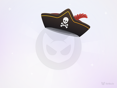 Pirate hat cosmetic decoration hat illustration item pirate profile skull vector