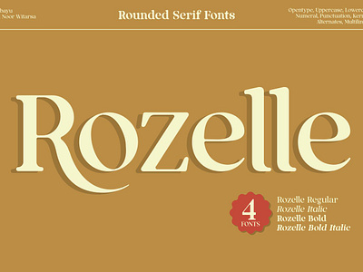 Rozelle Fonts Family classic display elegant font luxury magazine modern playful poster retro rounded serif vintage