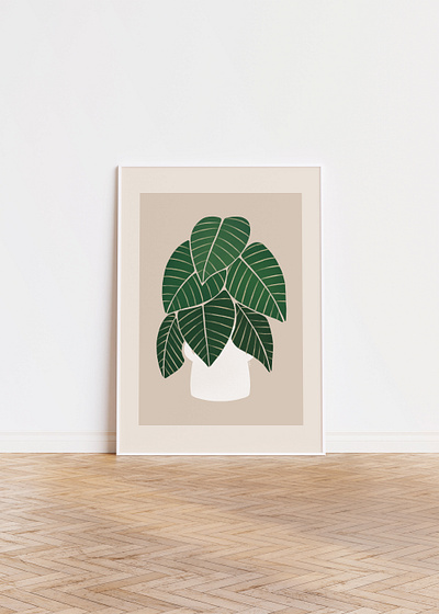 Minimal Green House Plant Art ida rezaee