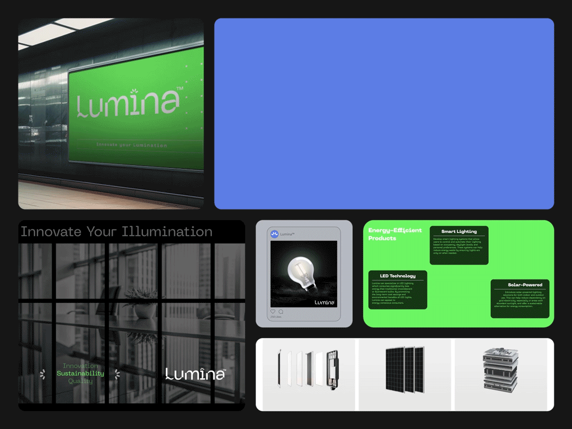 Lumina™ - Visual Identity animation brand design brand identity branding illuminate logo logo designer luminarie modern logo motion graphics startup visual identity