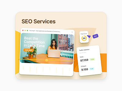 Services Cards ⚡️ WIP bento card card card ui design graphic design illustration seo service ui vector