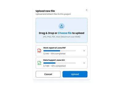 🚀 File Upload Modal - UI Exploration 📂 card design system file minimalism modal simple ui upload upload file