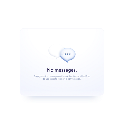 No messages state admin app clean empty icon illustration minimal panel state ui ux