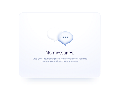 No messages state admin app clean empty icon illustration minimal panel state ui ux