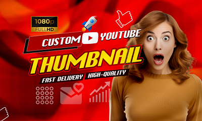 Social Media Design (Thumbnails Showreel) custom design graphic design social media design youtube thumbnail