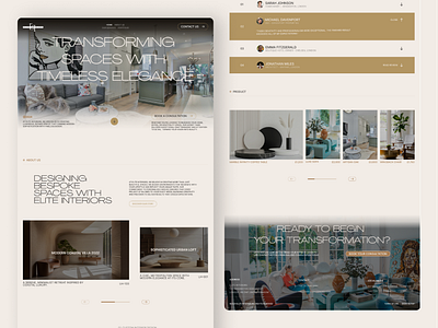 Elite Interiors // Website design // 2024 agency design interior interior agency landing page minimal popular shot ui uidesign website