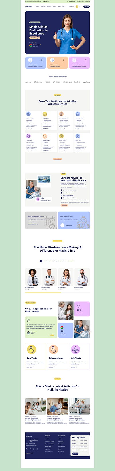 Medical Website medical website ui ui ux