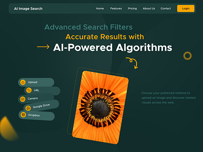 AI Image Search Interface - Modern & Sleek ai aipowered algorithm cleanui creativeui darktheme graphicdesign illustration imagesearch interfacedesign minimalist moderndesign searchengine techui ui uidesign userexperience uxdesign visualsearch webdesign