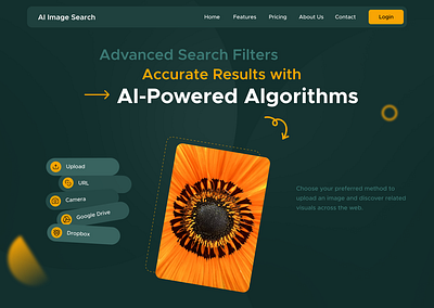 AI Image Search Interface - Modern & Sleek ai aipowered algorithm cleanui creativeui darktheme graphicdesign illustration imagesearch interfacedesign minimalist moderndesign searchengine techui ui uidesign userexperience uxdesign visualsearch webdesign