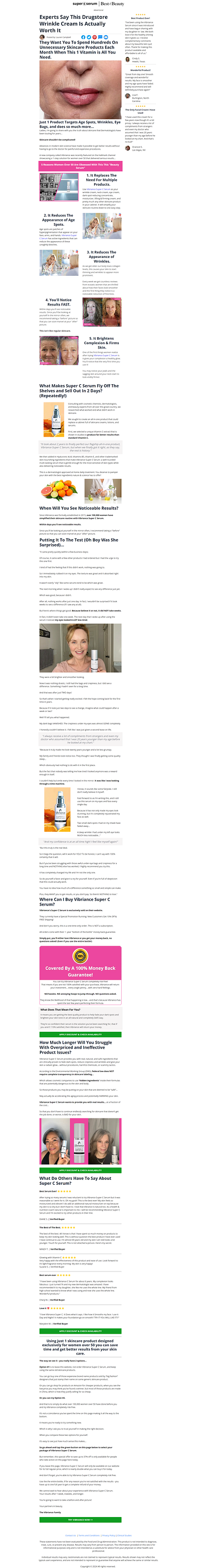 Super C Serum Advertorial Page On Funnelish beauty funnel on funnelish funnelish funnelish expert funnelish template