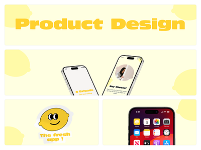 Brigade Product Design app apple appstore cooking designer figma fun illustration inspiration lemon martin mobbin mobile new pontegnier product design stickers ui ux