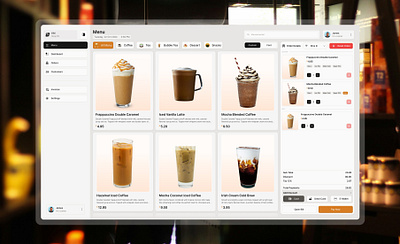 Teashop POS - Menu Interaction cart food menu order pos teashop ui