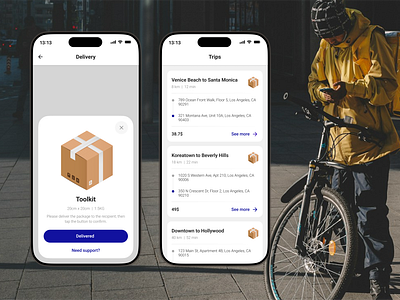 Delivery Hub App: Track & Go app app design app ui application branding clean ui delivery app design graphic design mobile app product product design tracking app ui ui design uiuxdesign user interface userexperience ux