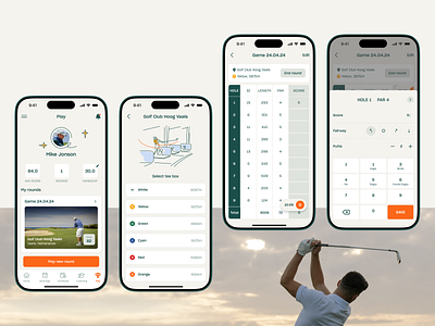 ProAgenda Golf Management Product Design app design application design golf golf management graphic design illustration interface mobile mobile app mobile design product design ui user experience user interface ux ux design