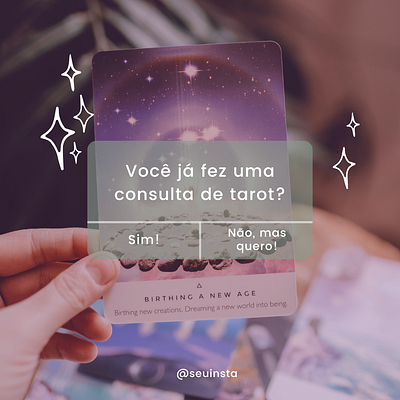 Arte para instagram de Tarot graphic design