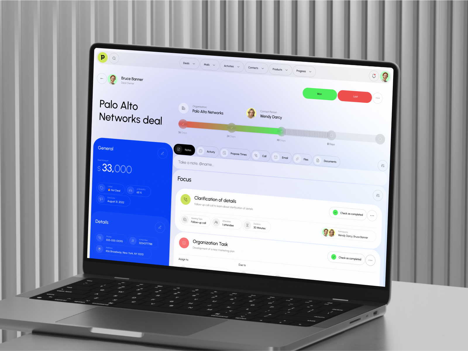 Deal Management CRM Dashboard ai app crm dashboard deal design interface pipeline product saas sales service ui ux web