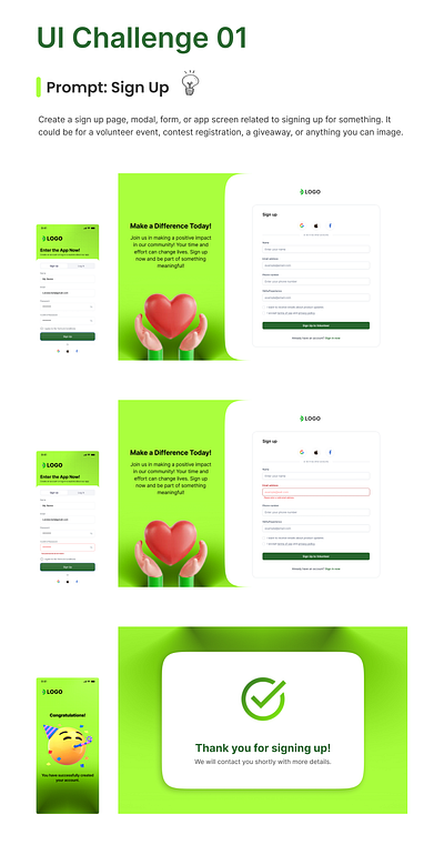 UI Challenge 1 - Sign up desktop sign up figma mobile sign up sign up sign up mobile sign up modal sign up page sign up screen sign up website ui design uiux uiuxdesign