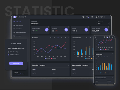 DevBank IO dashboard financial report saas saas