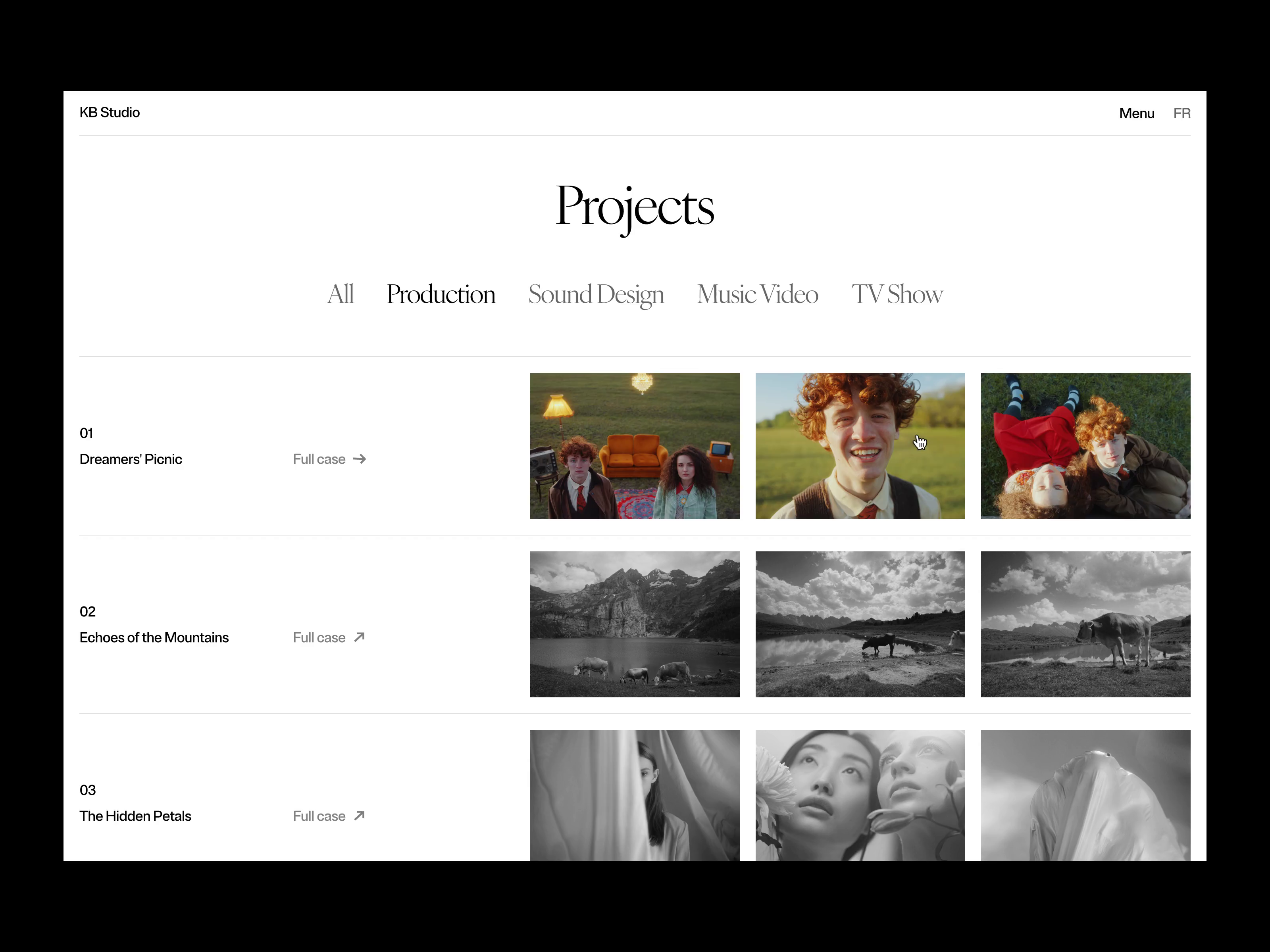Example of Art Direction & Web Design