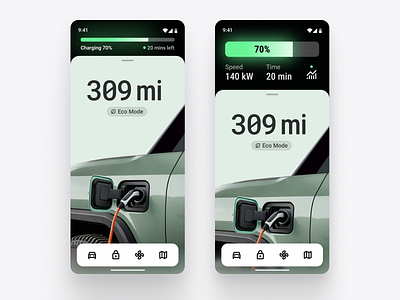 Electric Truck App android animation app car design electric ev product design ui