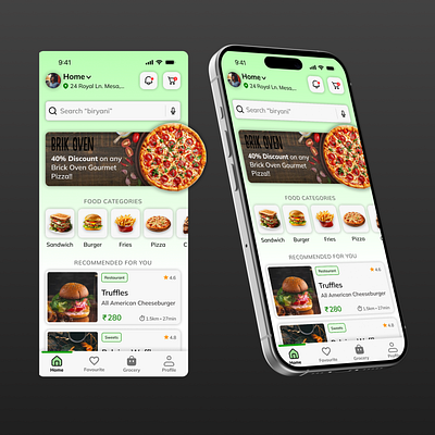 Day 4/100 - Food Delivery App UI branding graphic design ui