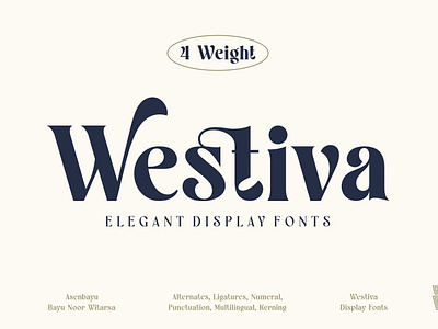 Wetiva - Elegant Display Fonts Family alternate beautiful brand branding curvy decorative design display elegant feminine floral font georgeous headline illustration ligature logo luxury minimalist stylish