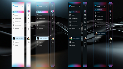 Collapsible Dashboard Side Menu animation dashboard dashboard ui interactive design nav bar navigation ui