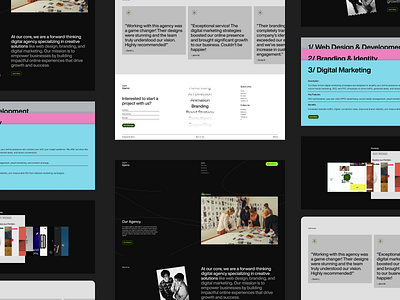 Digital Agency Landing Page Concept (Dark Mode) aesthetic agency concept creative dark design designer digital home inspiration landing minimal modern page ratul ui ui uiux ux web website