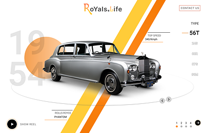 Royals car poster 3d logo ui