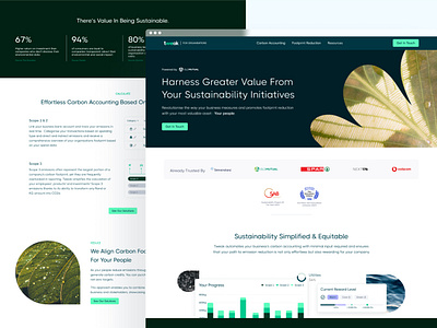 Web Design - B2B Carbon Footprint tracking