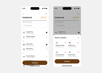 Multiple User Saving Feature - Mobile design fintech save tech ui ui design ux ux design