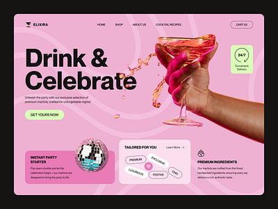 Web Site for Martini Store — Elixira design ui uiux ux web web design website