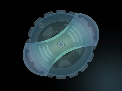 Glass Gear Thingy… gear glass illustration vector