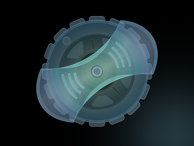 Glass Gear Thingy… gear glass illustration vector