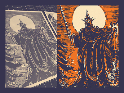 FREE PRINT 🚨 | Witch-king of Angmar angmar art artwork drawing e ink earth eink free freebie illustration inktober king lord of the rings lotr middle print series sketch witch witch king of angmar