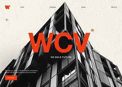 Custom Website for Construction company brutalism construction industrial landing real estate ui web website