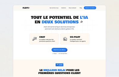 Klark product landing page landing page product design ui design