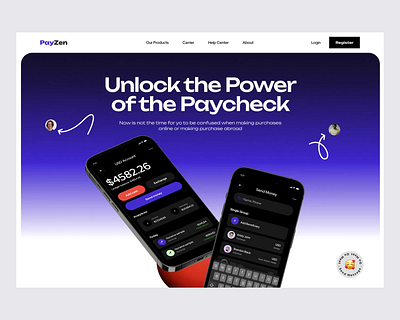 PayZen Landing Page Design app uidesign application branding figma framer framer template mobile app online payment app online payment web saas template ui uiux uxui webdesign xd