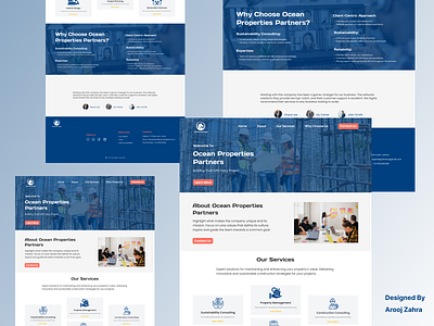 Ocean Properties Partners - Website Design landing page design mobileapp ui uiux web design